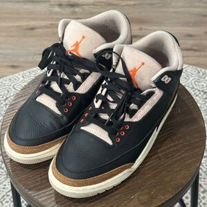Nike Air Jordan 3 Black, Gold and Tan